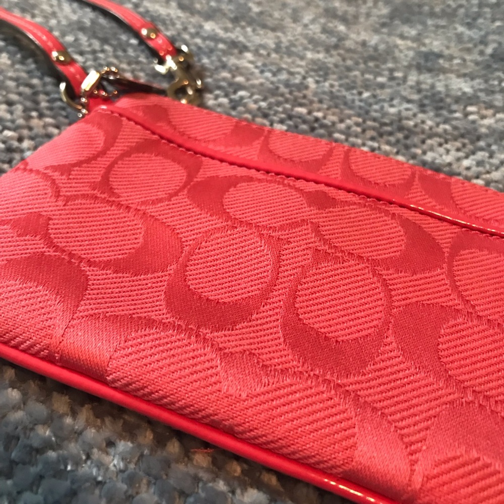 Pink Coach Wristlet